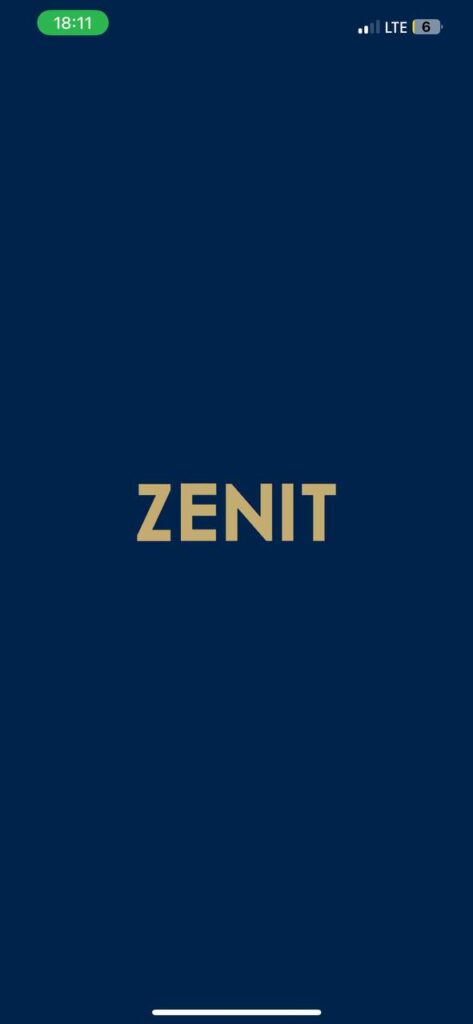 Экран загрузки мобильного приложения БК Zenit
